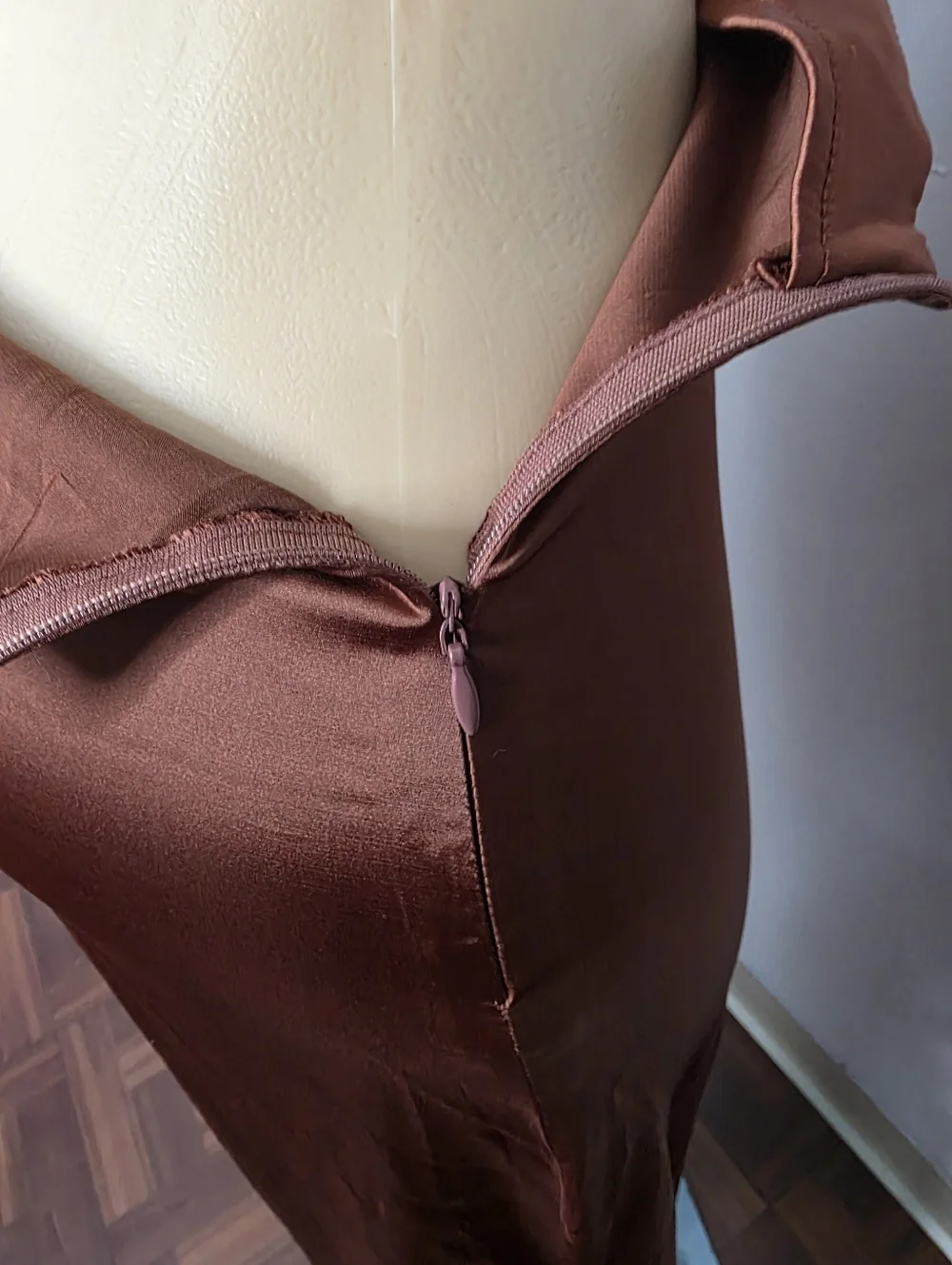 Cider Rust Brown Asymmetric Midi Skirt Size US/L